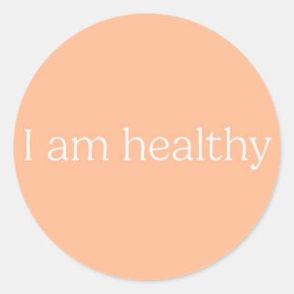 Pegatinas I am healthy ラウンドシール