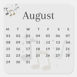 Pegatinas mes del año - August (S'I) *2022 スクエアシール