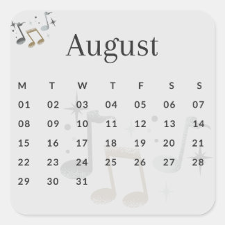 Pegatinas mes del año - August (S'I) *2022 スクエアシール