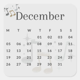 Pegatinas mes del año - December (S'I) *2022 スクエアシール