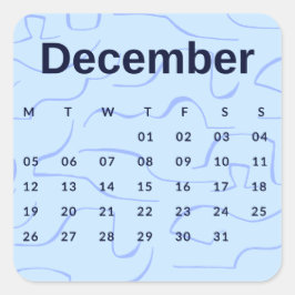 Pegatinas mes del año - December (S'K) *2022 スクエアシール