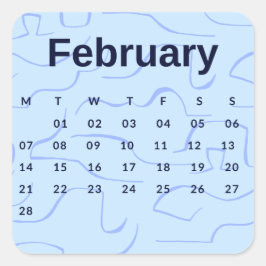 Pegatinas mes del año - February (S'K)*2022 スクエアシール