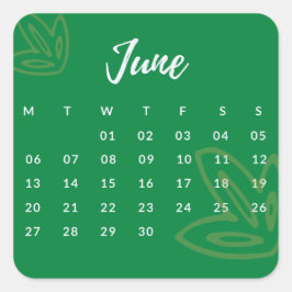 Pegatinas mes del año - June (S'G) *2022 スクエアシール