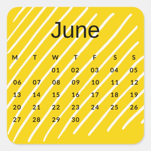 Pegatinas mes del año - June (S'J) *2022 スクエアシール (正面)