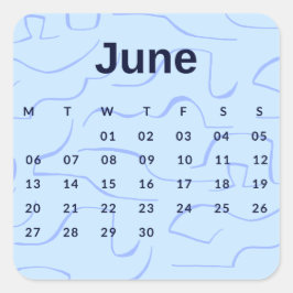 Pegatinas mes del año - June (S'K) *2022 スクエアシール