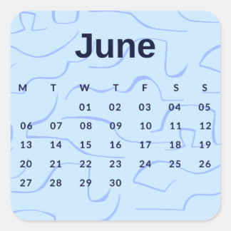 Pegatinas mes del año - June (S'K) *2022 スクエアシール