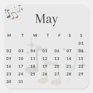 Pegatinas mes del año - May (S'I) *2022 スクエアシール
