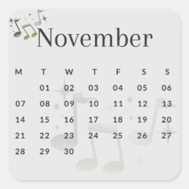 Pegatinas mes del año - November (S'I) *2022 スクエアシール