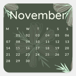 Pegatinas mes del año - November (S'L) *2022 スクエアシール