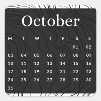 Pegatinas mes del año - October (S'B) スクエアシール