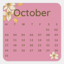 Pegatinas mes del año - October (S'F) *2022 スクエアシール