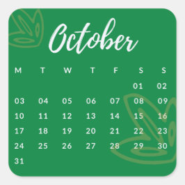 Pegatinas mes del año - October (S'G) *2022 スクエアシール