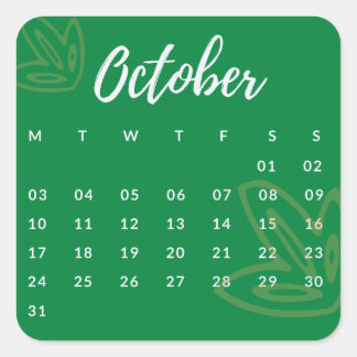 Pegatinas mes del año - October (S'G) *2022 スクエアシール