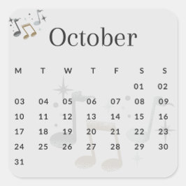 Pegatinas mes del año - October (S'I) *2022 スクエアシール