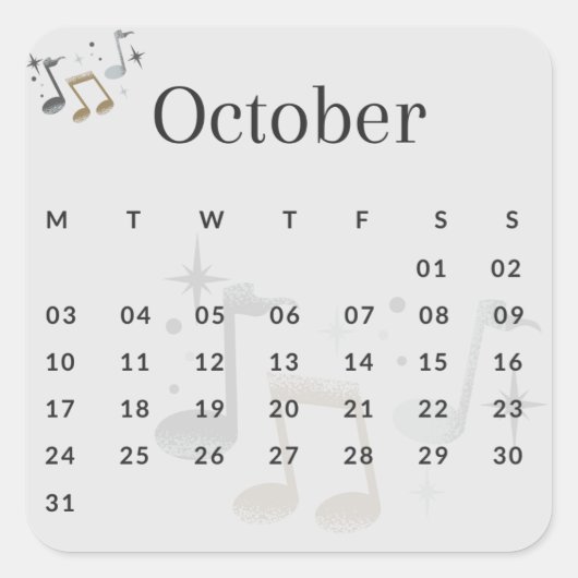 Pegatinas mes del año - October (S'I) *2022 スクエアシール (正面)