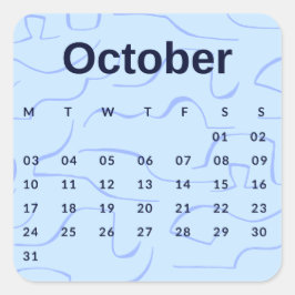 Pegatinas mes del año - October (S'K) *2022 スクエアシール