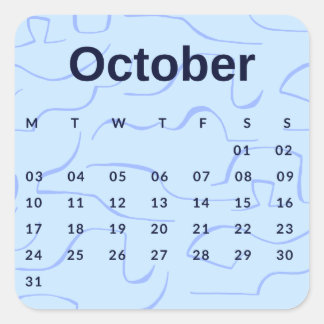 Pegatinas mes del año - October (S'K) *2022 スクエアシール
