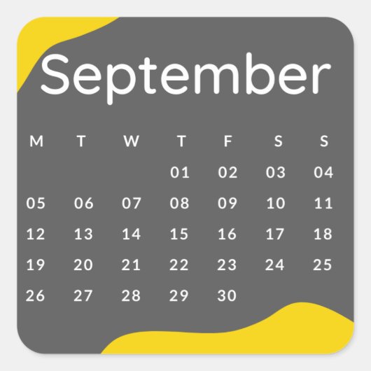 Pegatinas mes del año - September (S'E) *2022 スクエアシール (正面)