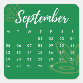 Pegatinas mes del año - September (S'G) *2022 スクエアシール
