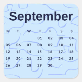 Pegatinas mes del año - September (S'K) *2022 スクエアシール