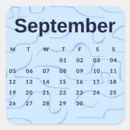 Pegatinas mes del año - September (S'K) *2022 スクエアシール