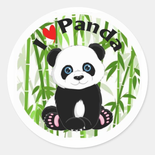 Pegatinas o Stickers de Oso Panda  ラウンドシール (正面)