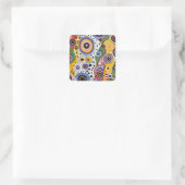 Pegatinas Psicodélicas Efecto Caleidoscopio スクエアシール (バッグ)