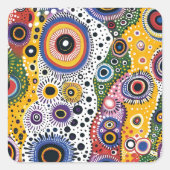 Pegatinas Psicodélicas Efecto Caleidoscopio スクエアシール (正面)