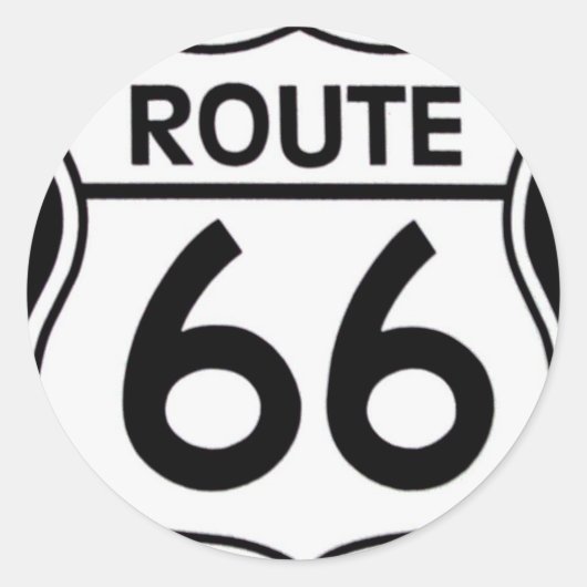 Pegatinas "ROUTE 66" ラウンドシール (正面)