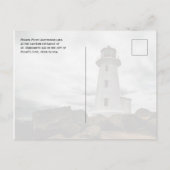 Pegggys Point Light house, Nova Scotia,カナダ ポストカード (裏面)