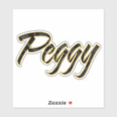 Peggy black gold Lettering Aufkleber Sticker シール (シート)