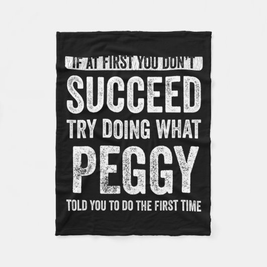 Peggy If At First You Dont Succeed Try Doing What  フリースブランケット (正面)