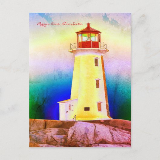 Peggy's Cove  Lighthouse Route Nova Scotia ポストカード (正面)