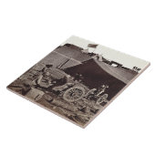 Pehlangの城砦1860年(卵白の銀のプリント) タイル (側面)