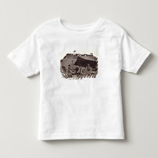 Pehlangの城砦1860年(卵白の銀のプリント) トドラーTシャツ (正面)