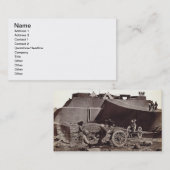 Pehlangの城砦1860年(卵白の銀のプリント) 名刺 (正面/裏面)