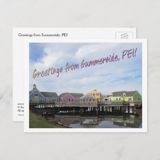 PEIのサマーズイドからこんにちは！ ポストカード (正面/裏面)