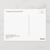 PEIのサマーズイドからこんにちは！ ポストカード (裏面)