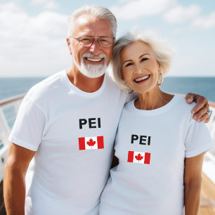 PEIカナダ国旗の淡い色 Tシャツ