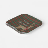 PEI地方タータンチェックとクリスマスディアー ペーパープレート (傾斜あり)