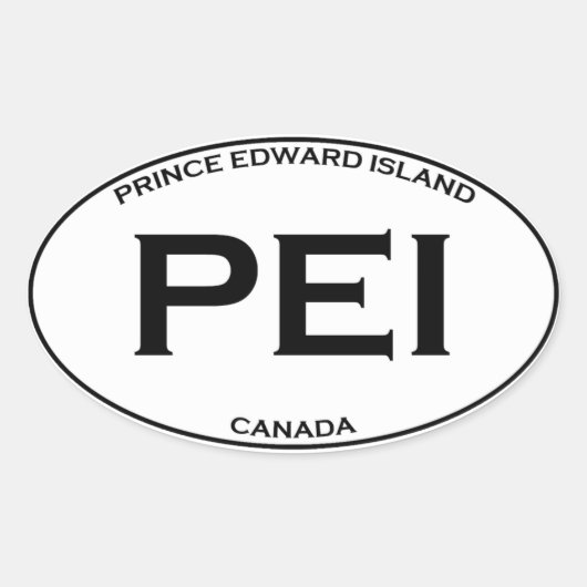 PEI – プリンスエドワード島カナダ 楕円形シール (正面)