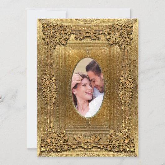 Peifferフォーマル写結婚真5.5 x 7.5 招待状 (正面)