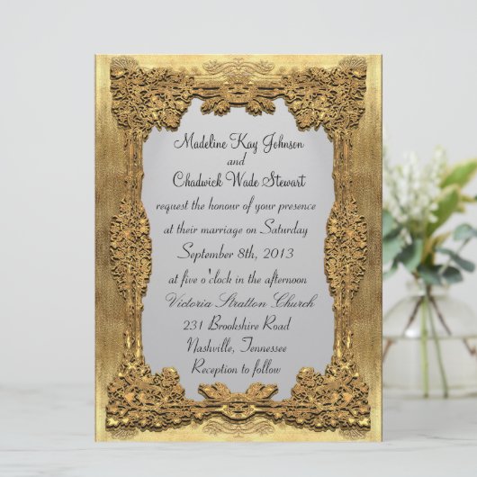 Peiffer 6.5 x 8.75 Monogram Weding Invite（Peiffer  招待状 (スタンド正面)