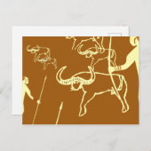 Peinture rupestre tassili préhistoire  ポストカード (正面/裏面)