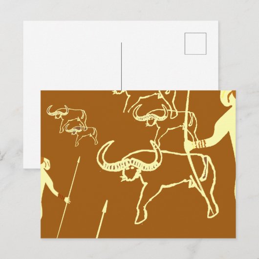 Peinture rupestre tassili préhistoire  ポストカード (正面/裏面)