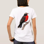 peito-vermelho-grande (Sturnella defilippii), Tシャツ (裏面)