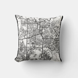 Pekanbaru Indonesia City Map クッション