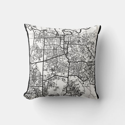 Pekanbaru Indonesia City Map クッション (正面)