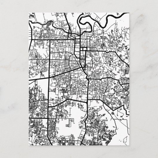 Pekanbaru Indonesia City Map ポストカード (正面)