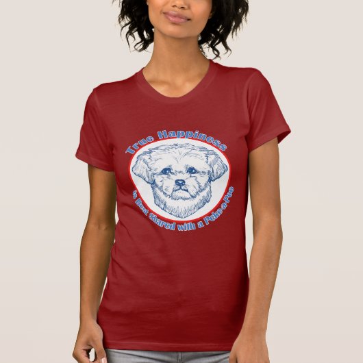 Peke-a-Pooの本当の幸福 Tシャツ (正面)
